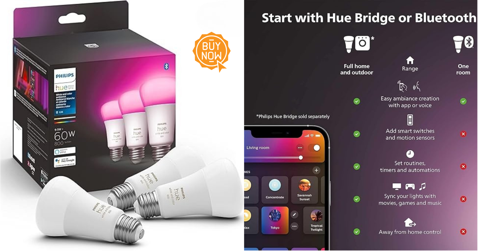 Philips Hue White Color Ambiance Smart Bulb scaled
